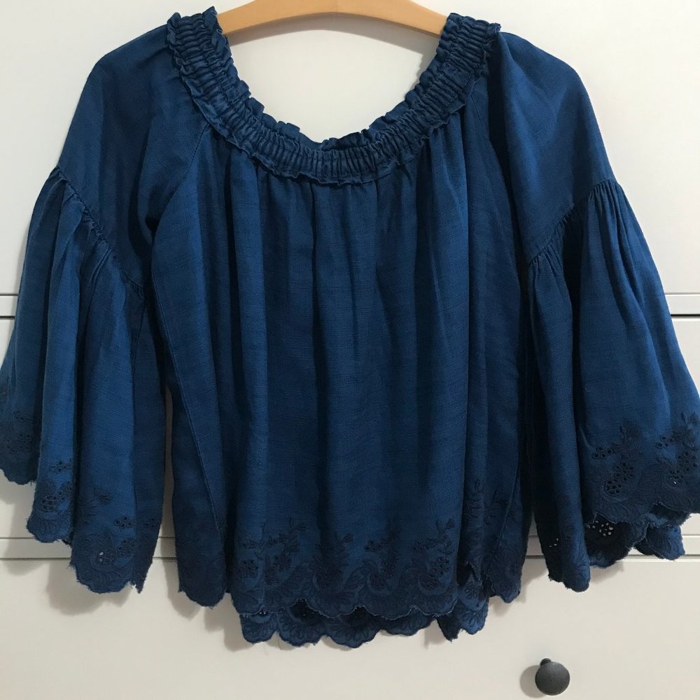Denim Off-The-Shoulder Top